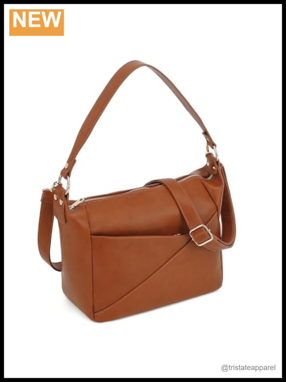 Vegan Leather Crossbody Hobo Bag Adjustable Strap Padded Shoulder Women's